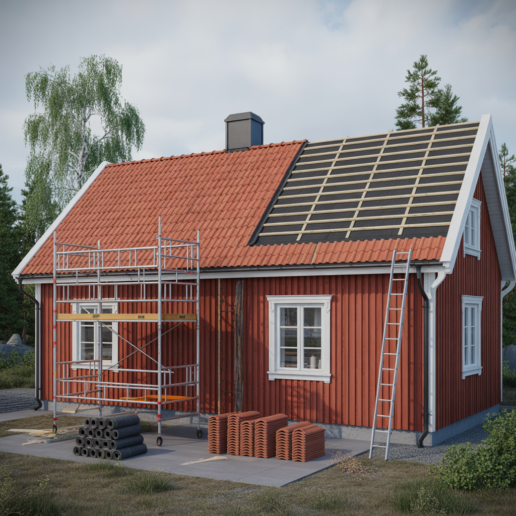 byta underlagspapp pa tegeltak guide och kostnad