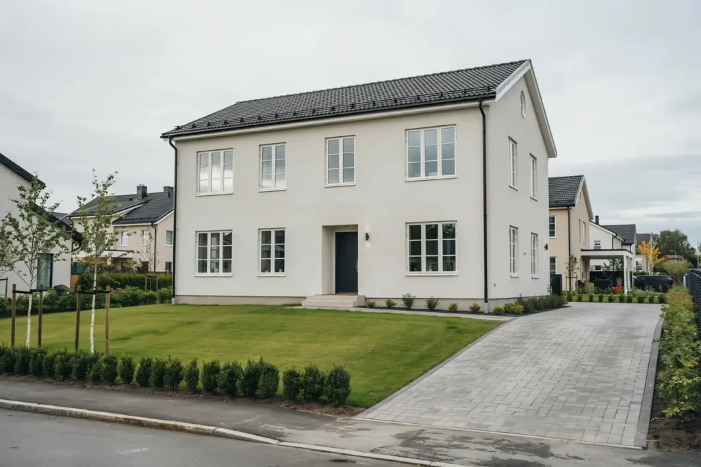 renovering och putsning av fasad p villa i vivalla rebro