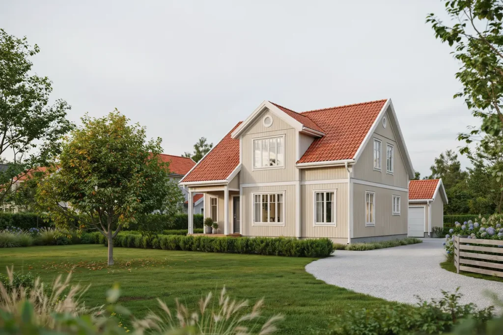 takoml ggning med nya tegelpannor p villa i brickebacken rebro