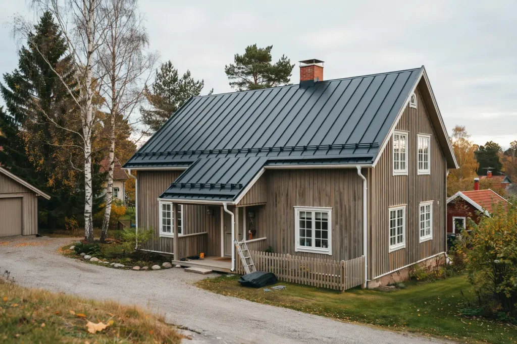 bandt ckt pl t eller dubbelfalsat pl ttak s v ljer du r tt tak f r huset